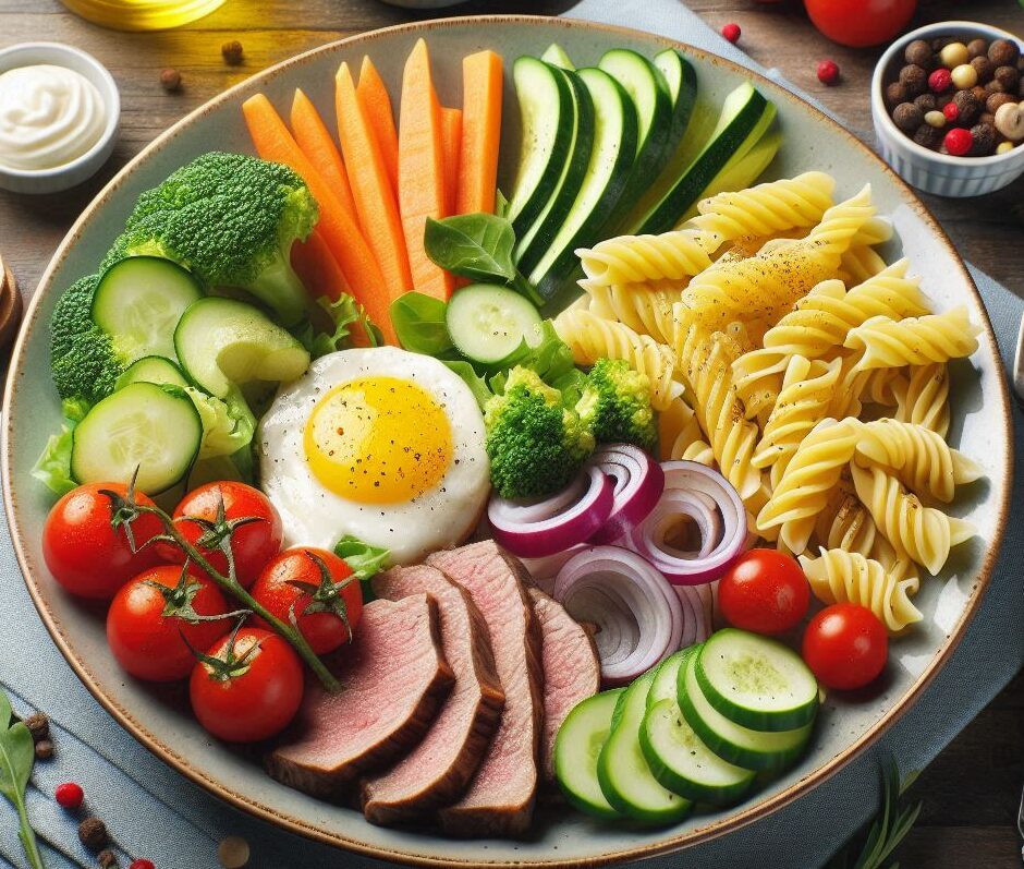 A balanced diet meal