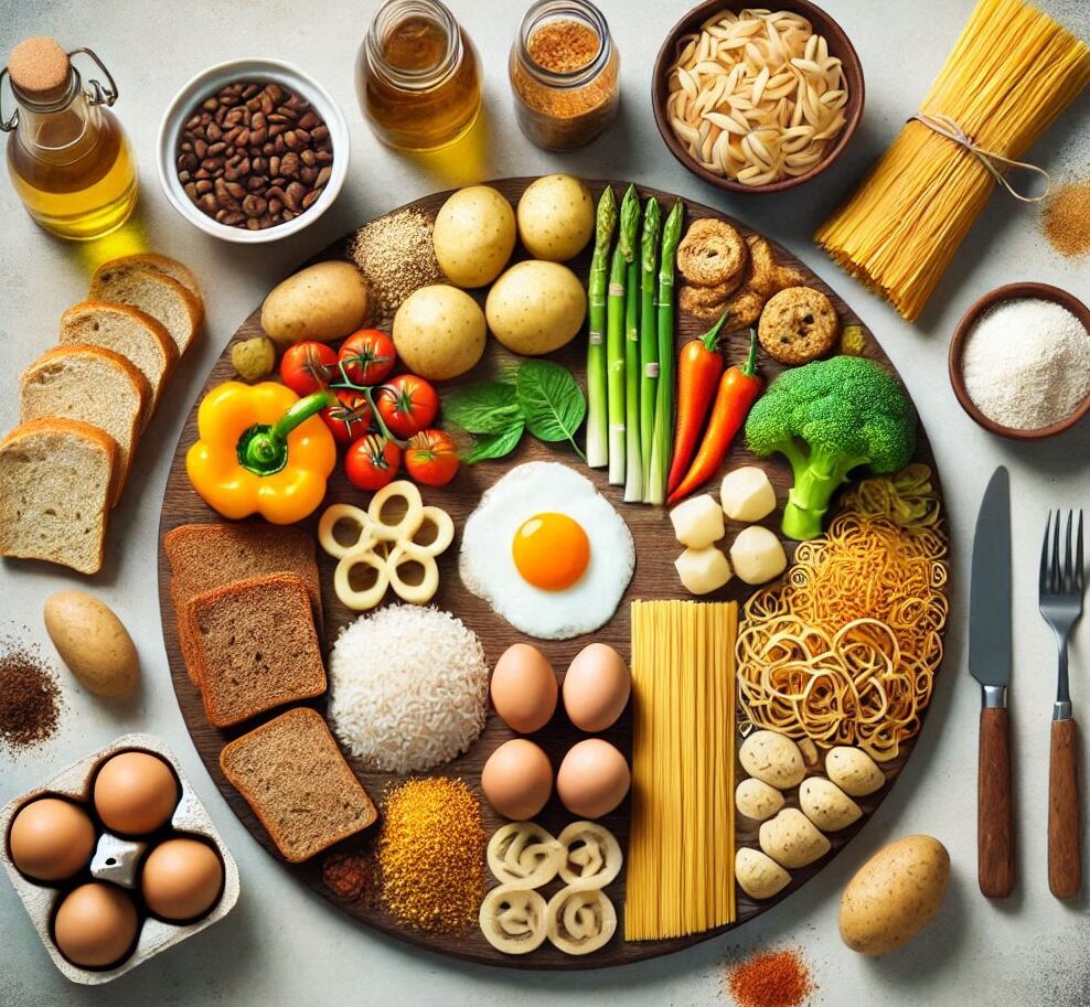 A selection of Carbohydrates food